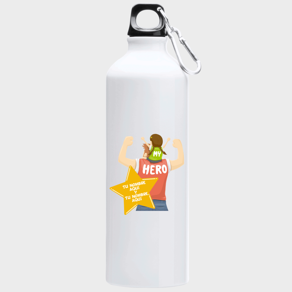 Bidón de aluminio para el día del padre diseño Padre e Hija