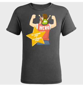 Camiseta efecto jeans para el día del padre diseño Padre e Hija