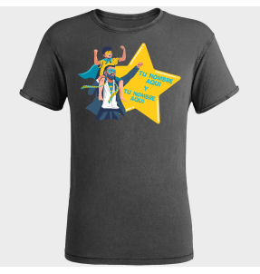 Camiseta efecto jeans para el día del padre diseño Padre e Hijo