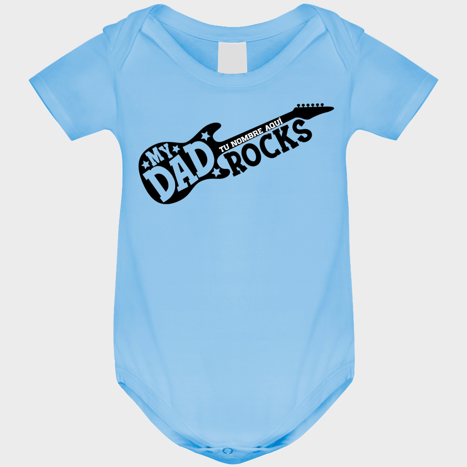 Body bebé para el día del padre diseño Rock