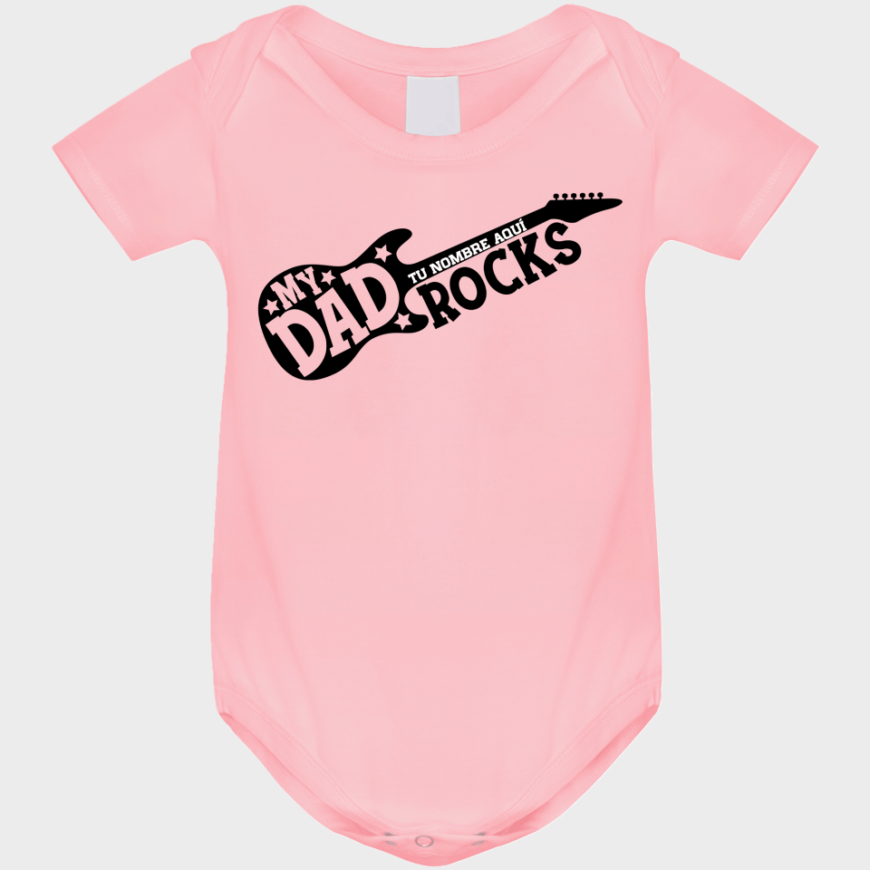 Body bebé para el día del padre diseño Rock