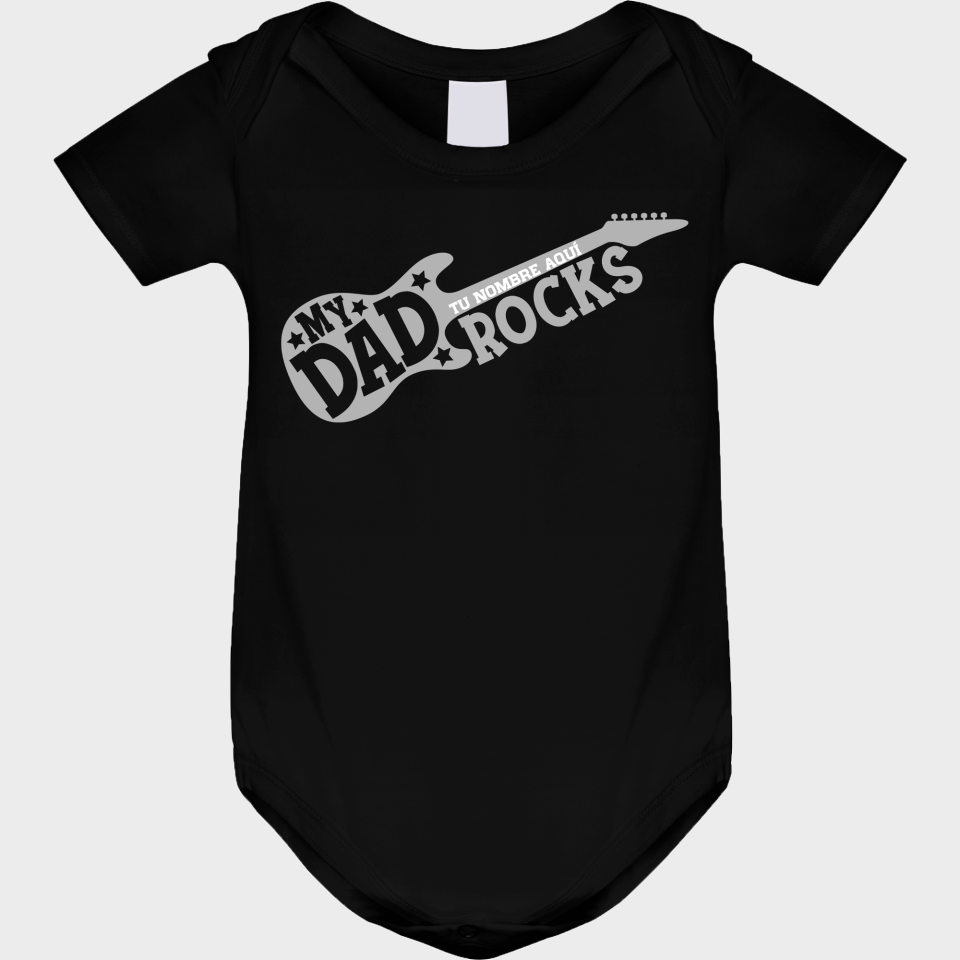 Body bebé para el día del padre diseño Rock
