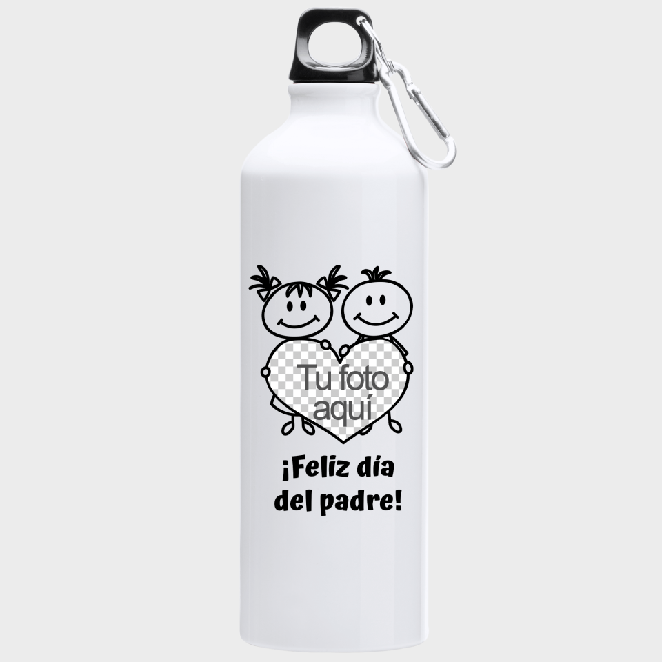 Bidón de aluminio para el día del padre diseño Corazón