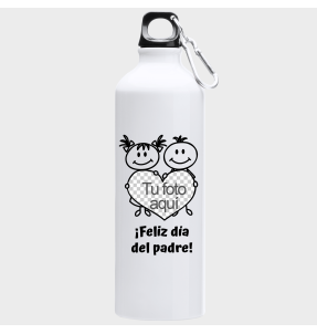 Bidón de aluminio para el día del padre diseño Corazón