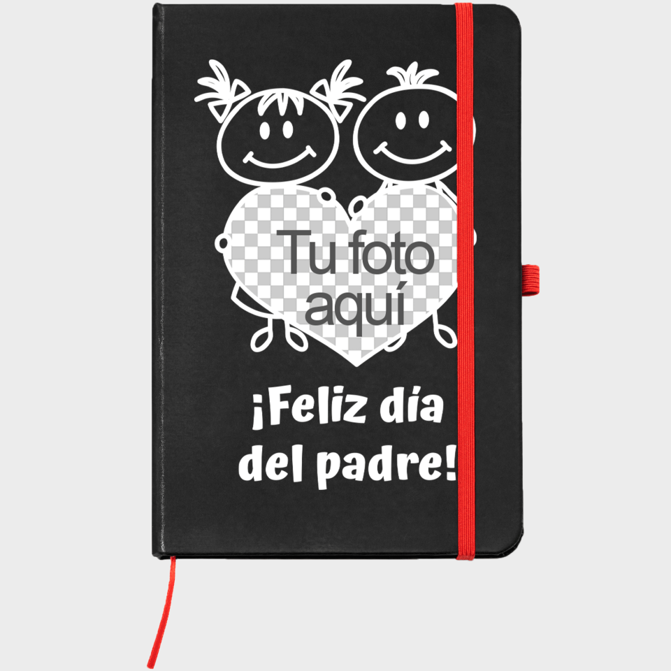 Bloc de notas A5 para el día del padre diseño Corazón