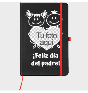 Bloc de notas A5 para el día del padre diseño Corazón