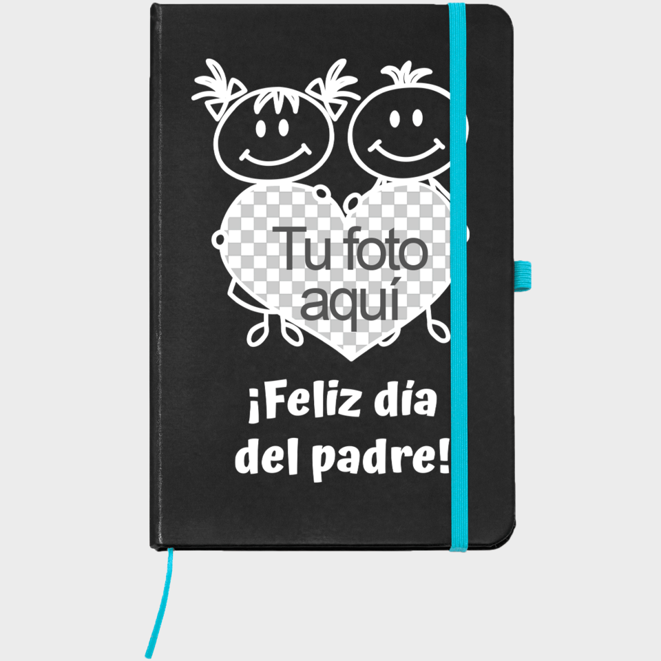 Bloc de notas A5 para el día del padre diseño Corazón