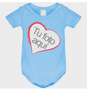 Body bebé para el día del padre diseño Corazón Rojo