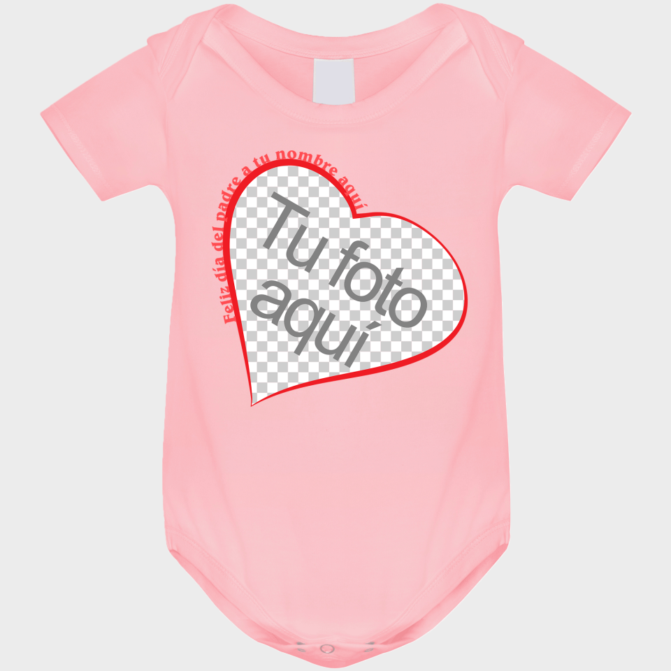 Body bebé para el día del padre diseño Corazón Rojo