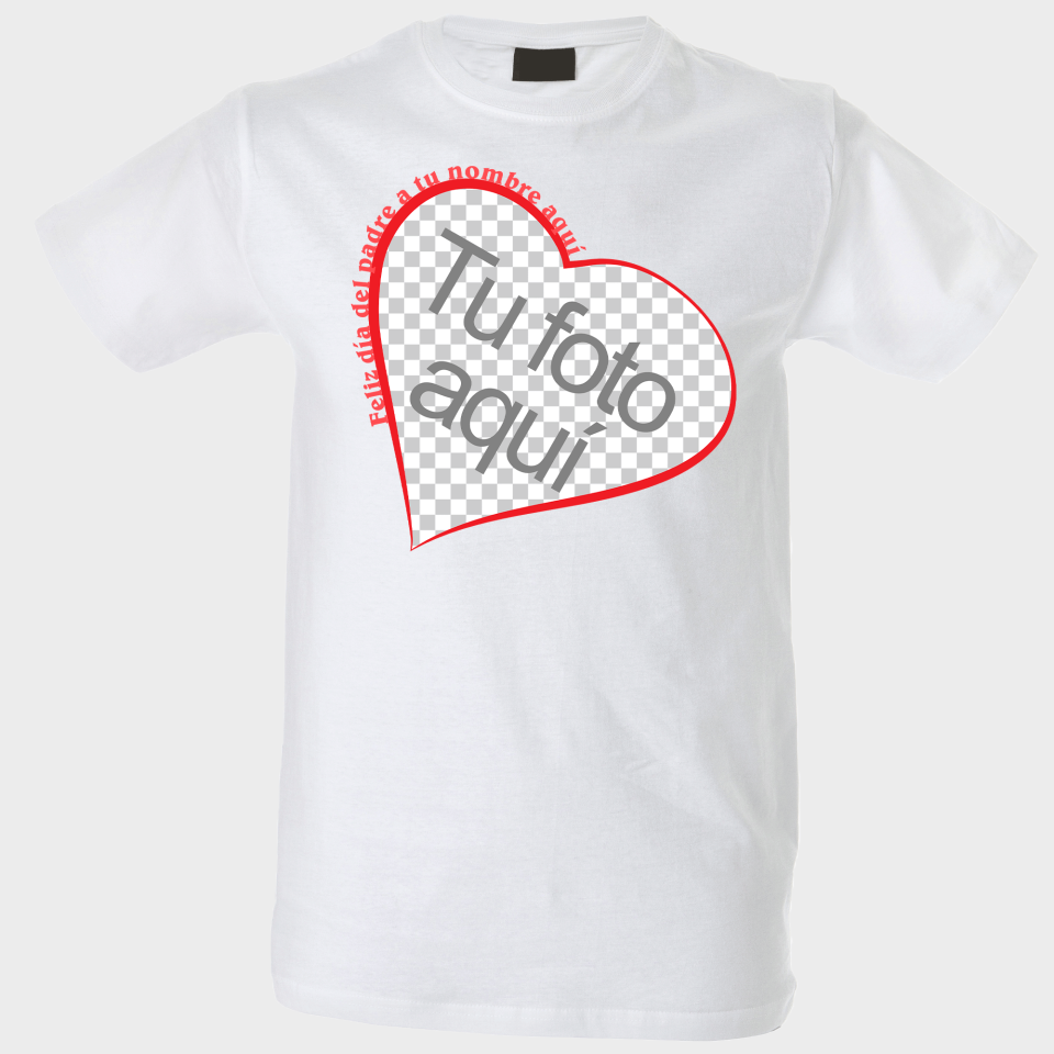 Camiseta para el día del padre diseño Corazón Rojo