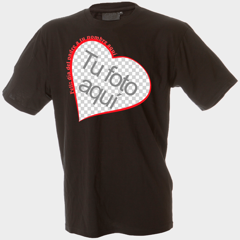 Camiseta para el día del padre diseño Corazón Rojo