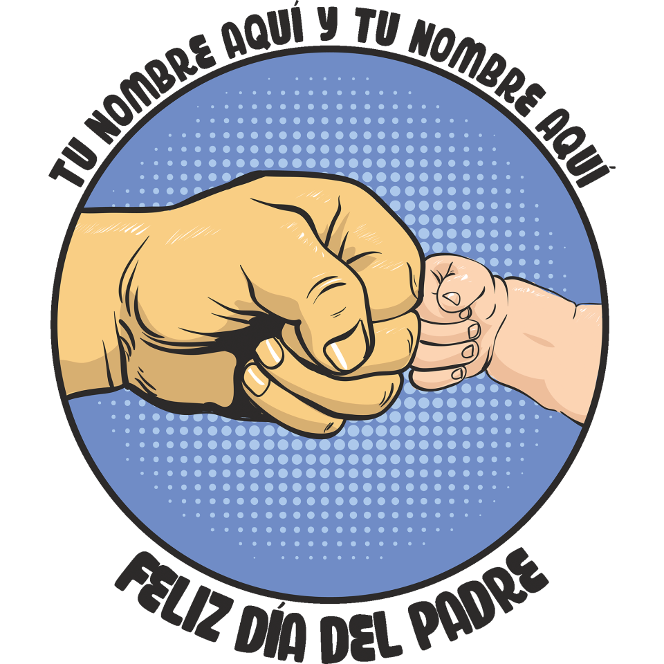 Bidón de aluminio para el día del padre diseño Manos