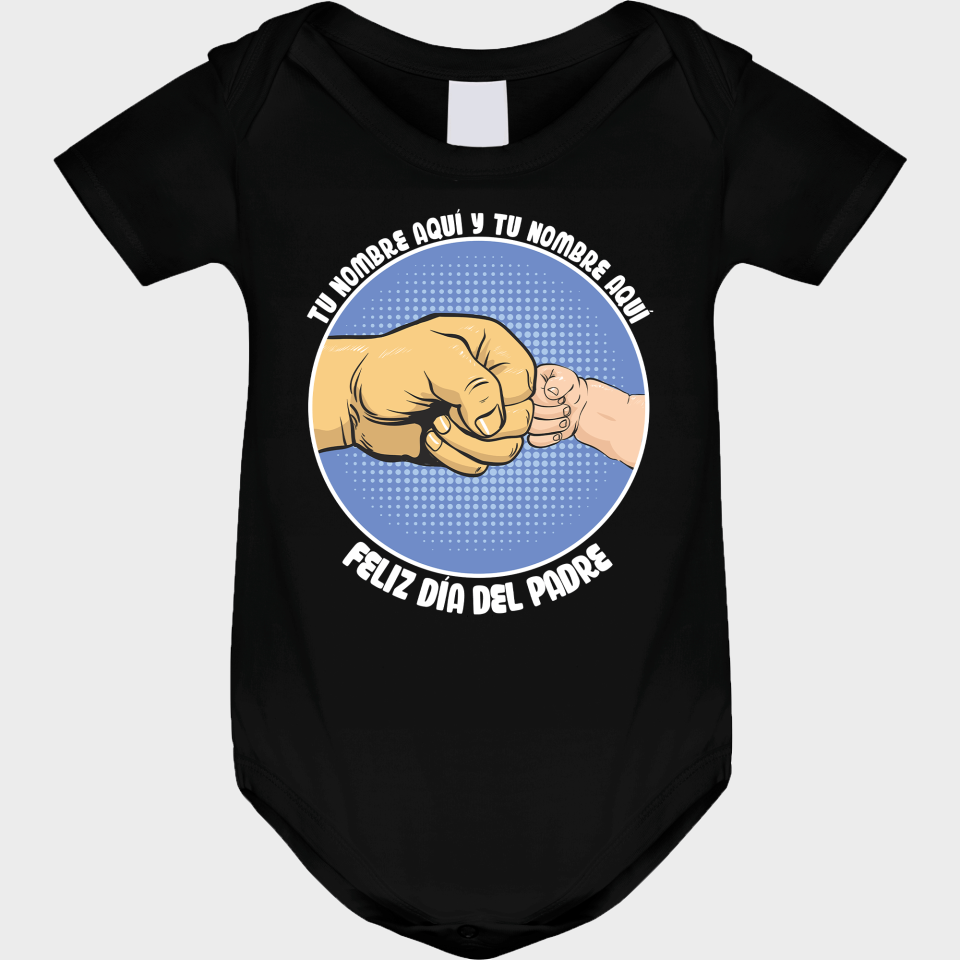 Body bebé para el día del padre diseño Manos