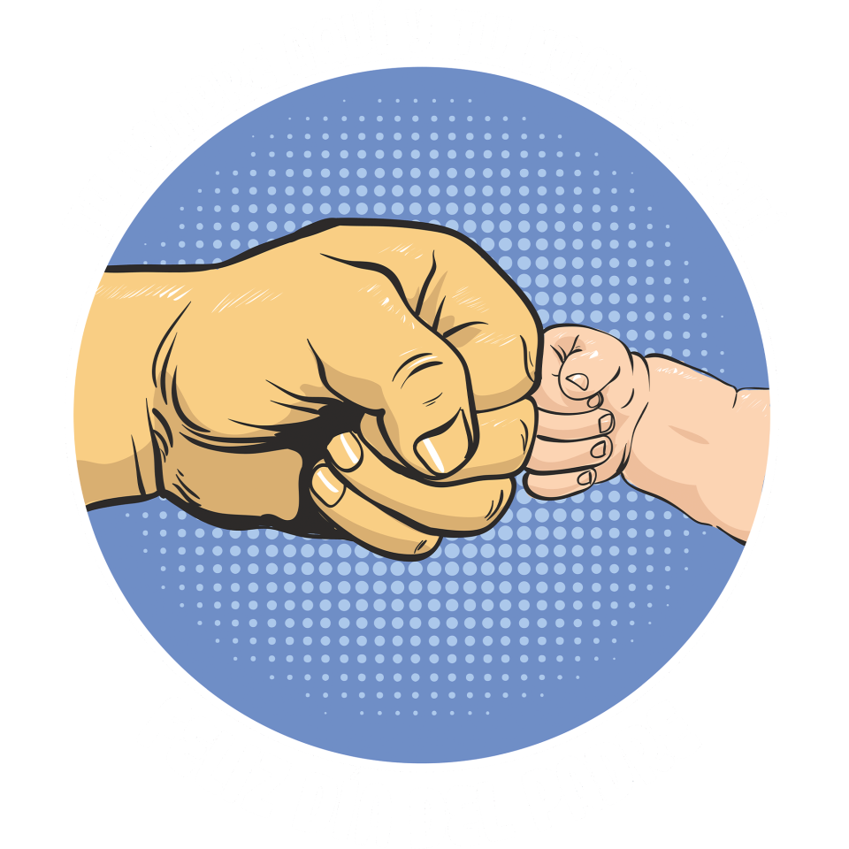 Body bebé para el día del padre diseño Manos