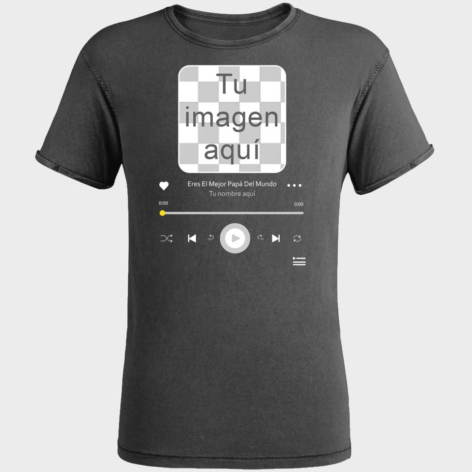 Camiseta efecto jeans para el día del padre diseño Canción