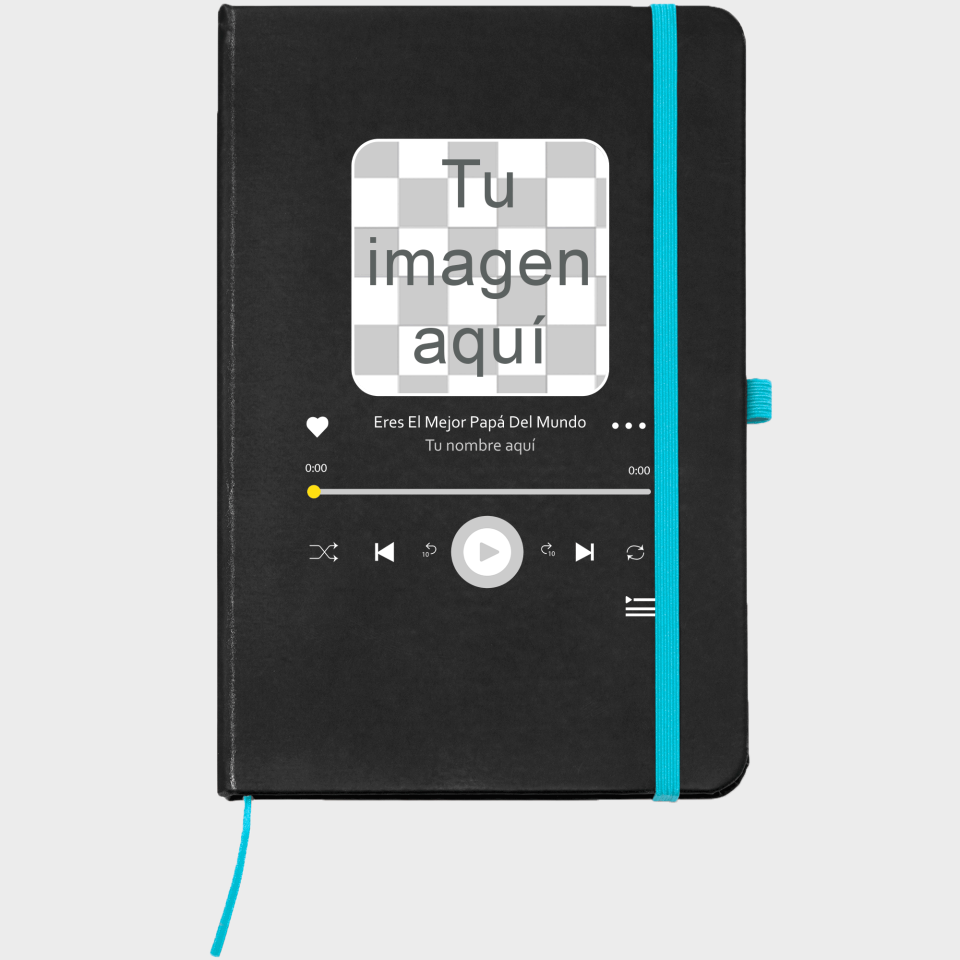 Bloc de notas A5 para el día del padre diseño Canción