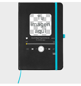 Bloc de notas A5 para el día del padre diseño Canción