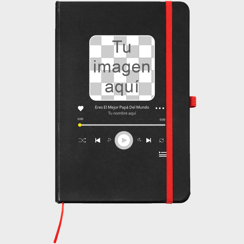 Bloc de notas A5 para el día del padre diseño Canción