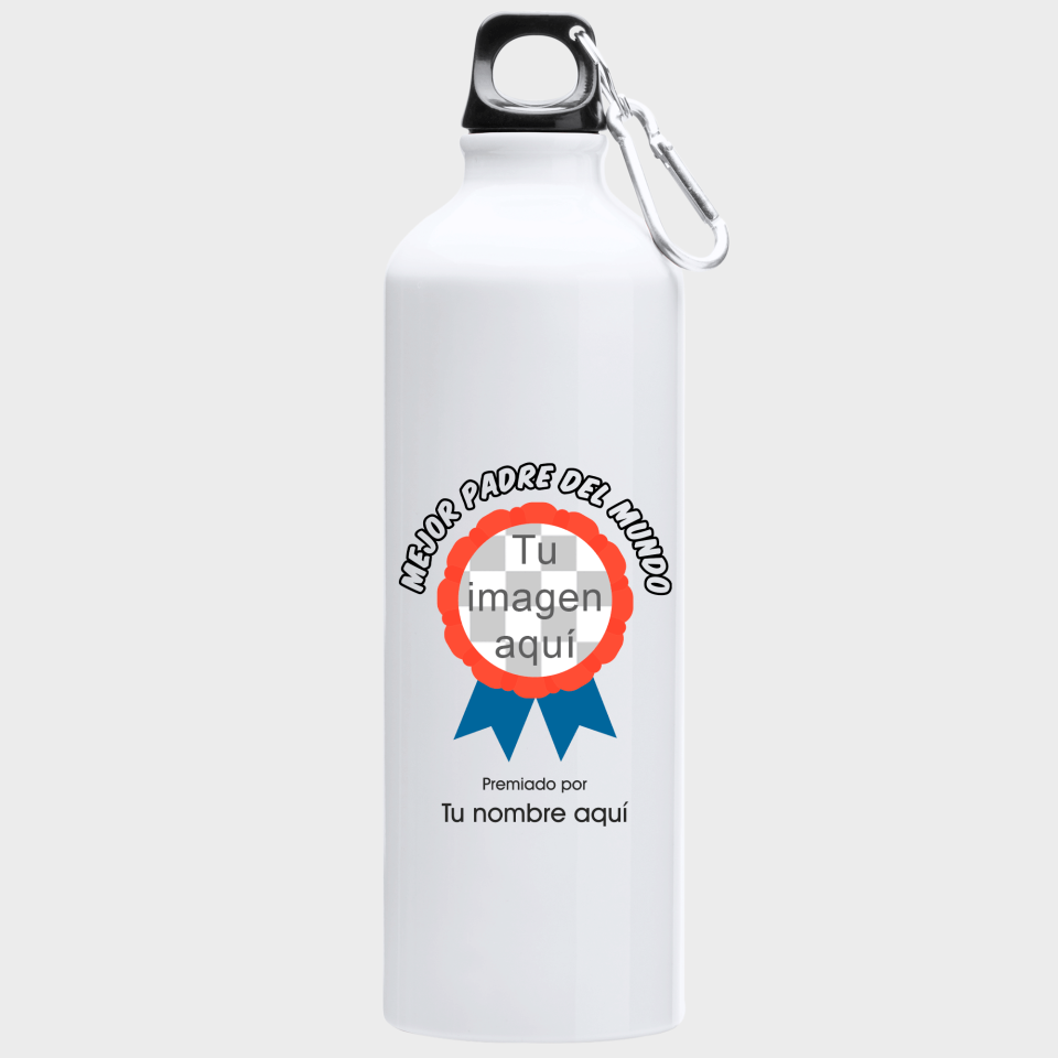 Bidón de aluminio para el día del padre diseño Premio