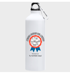 Bidón de aluminio para el día del padre diseño Premio