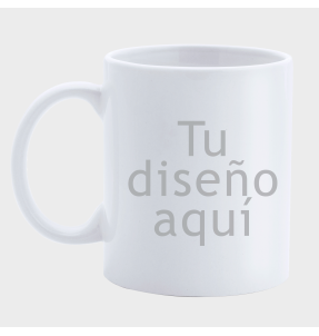 Taza cerámica blanca personalizada urgente