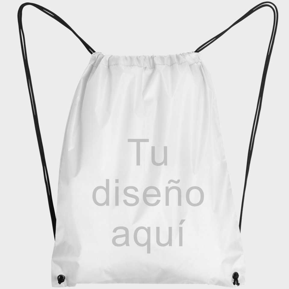 Mochila de cordones blanca básica Hamelin personalizada urgente