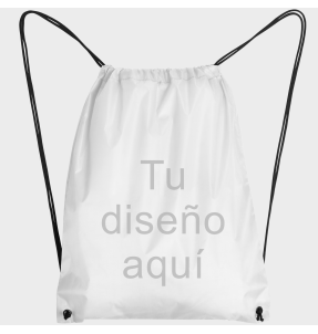 Mochila de cordones blanca básica Hamelin personalizada urgente