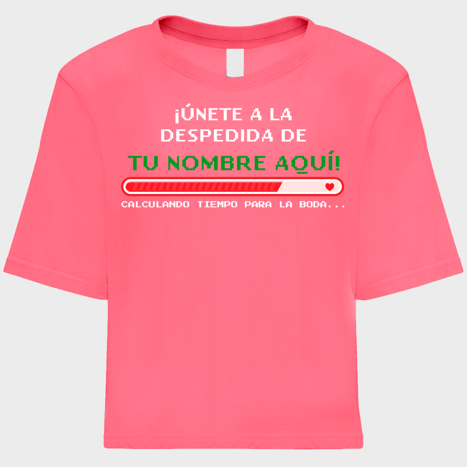Camiseta talle corto despedida de soltera personalizable: Calculando