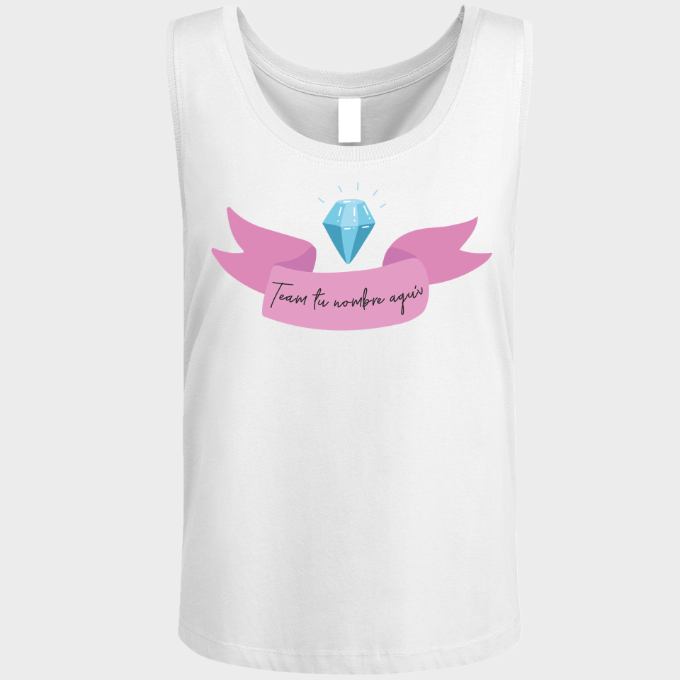 Camiseta de tirantes despedida de soltera personalizable: Diamante