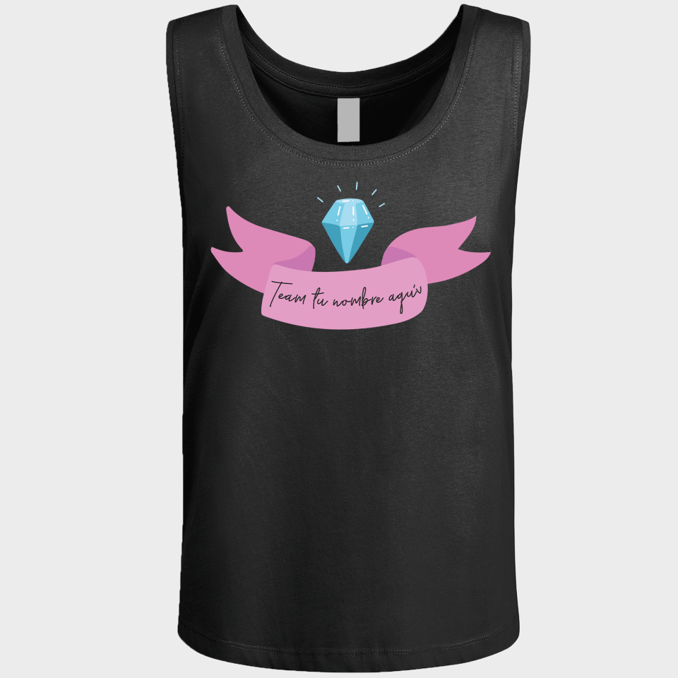 Camiseta de tirantes despedida de soltera personalizable: Diamante