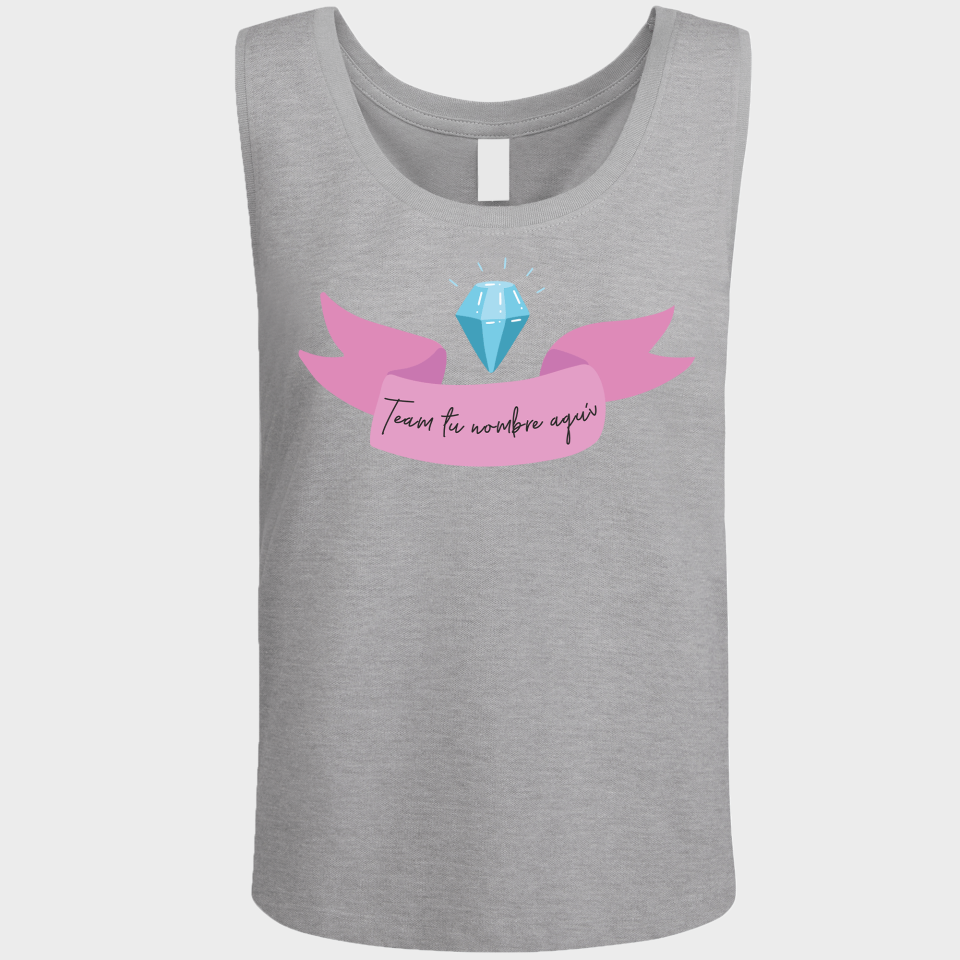 Camiseta de tirantes despedida de soltera personalizable: Diamante