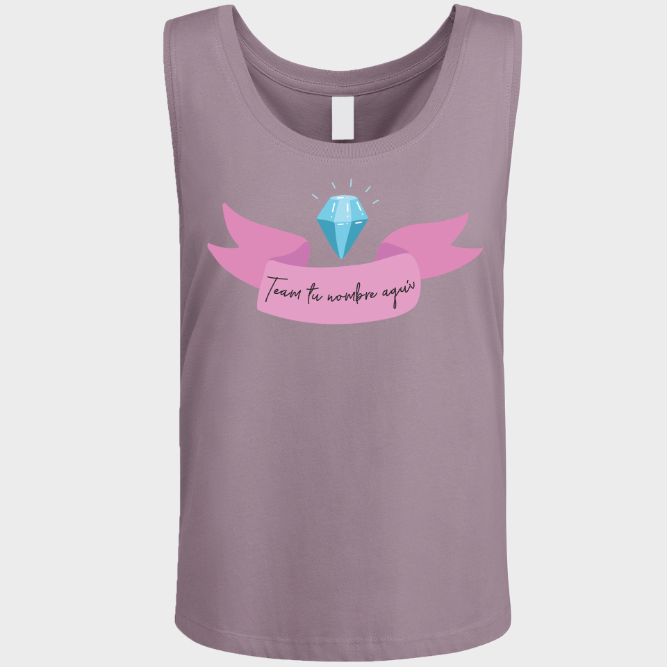 Camiseta de tirantes despedida de soltera personalizable: Diamante