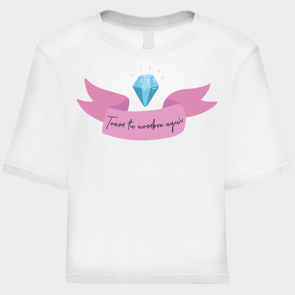 Camiseta talle corto despedida de soltera personalizable: Diamante