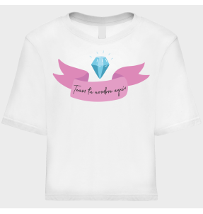 Camiseta talle corto despedida de soltera personalizable: Diamante