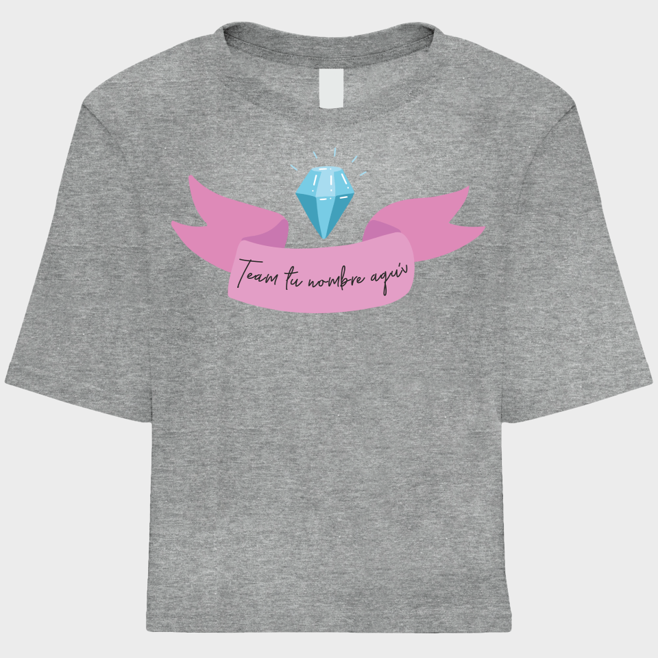 Camiseta talle corto despedida de soltera personalizable: Diamante