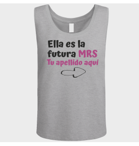 Camiseta de tirantes despedida de soltera personalizable: Ella es la futura mrs