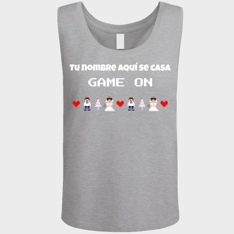 Camiseta de tirantes despedida de soltera personalizable: Game On