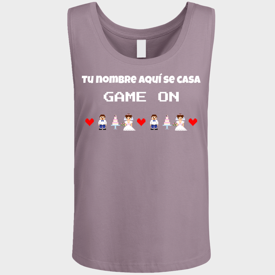 Camiseta de tirantes despedida de soltera personalizable: Game On