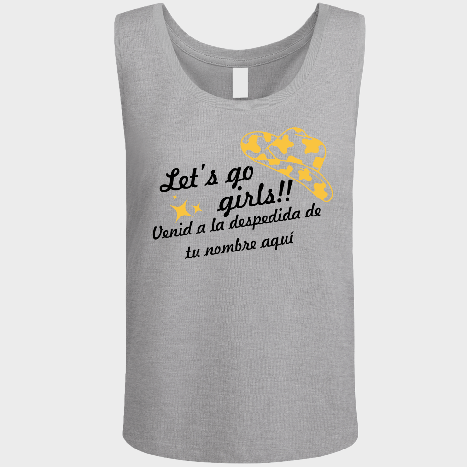 Camiseta de tirantes despedida de soltera personalizable: Let's Go Girls