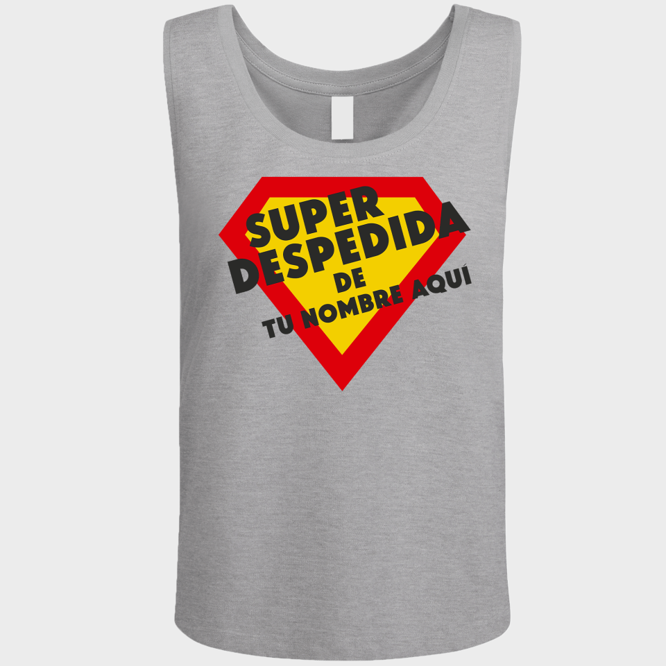 Camiseta de tirantes despedida de soltera personalizable: Superdespedida