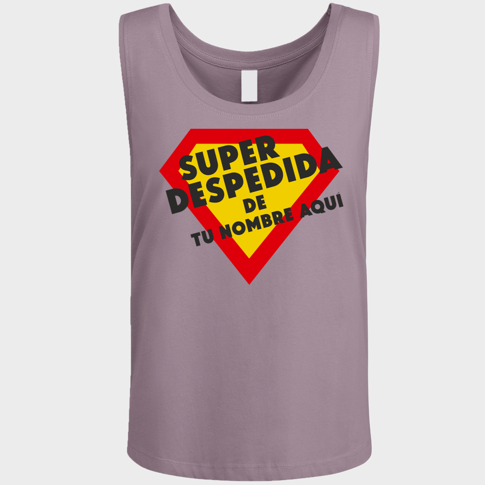 Camiseta de tirantes despedida de soltera personalizable: Superdespedida