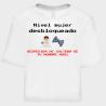 Camiseta talle corto despedida de soltera personalizable: Nivel Mujer