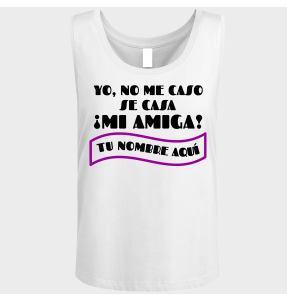 Camiseta de tirantes despedida de soltera personalizable: Se Casa Mi Amiga