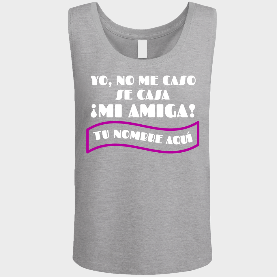 Camiseta de tirantes despedida de soltera personalizable: Se Casa Mi Amiga