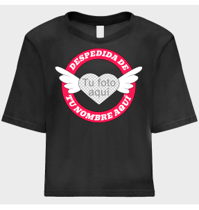 Camiseta talle corto despedida de soltera personalizable: Corazón