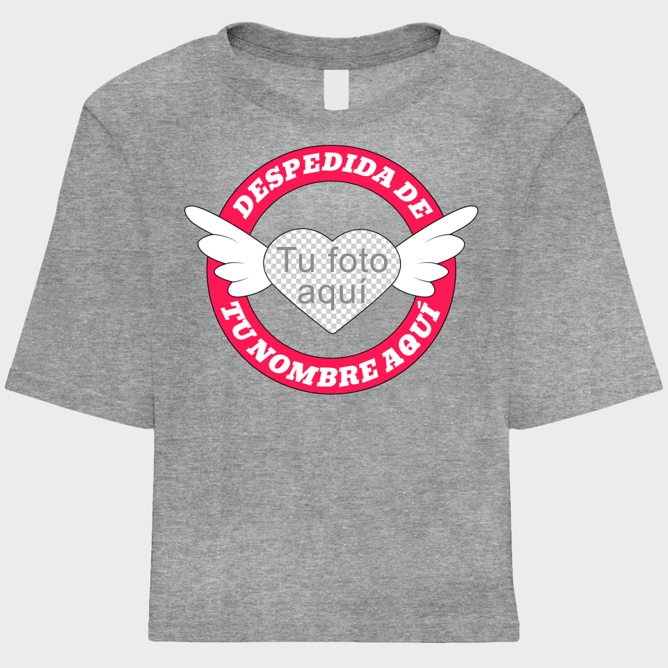 Camiseta talle corto despedida de soltera personalizable: Corazón