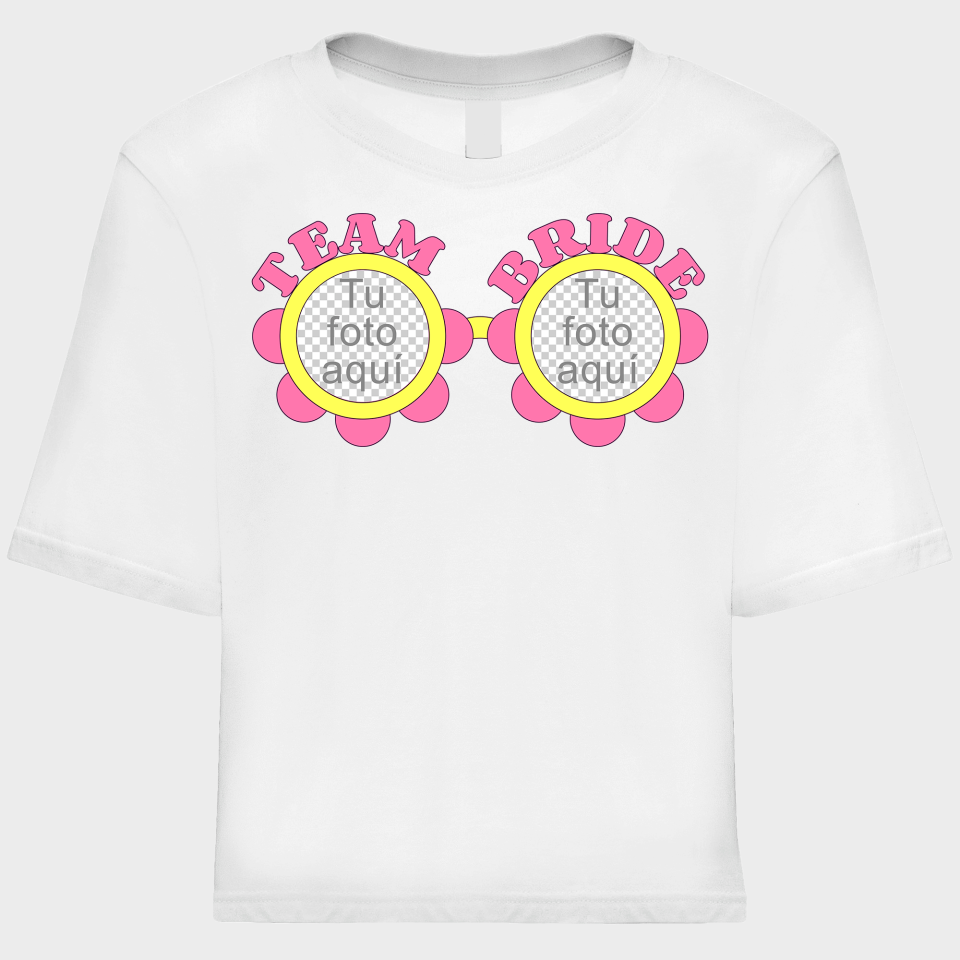 Camiseta talle corto despedida de soltera personalizable: Gafas
