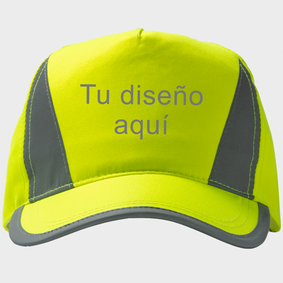 Gorra de 5 paneles con detalles reflectantes BALDER personalizada