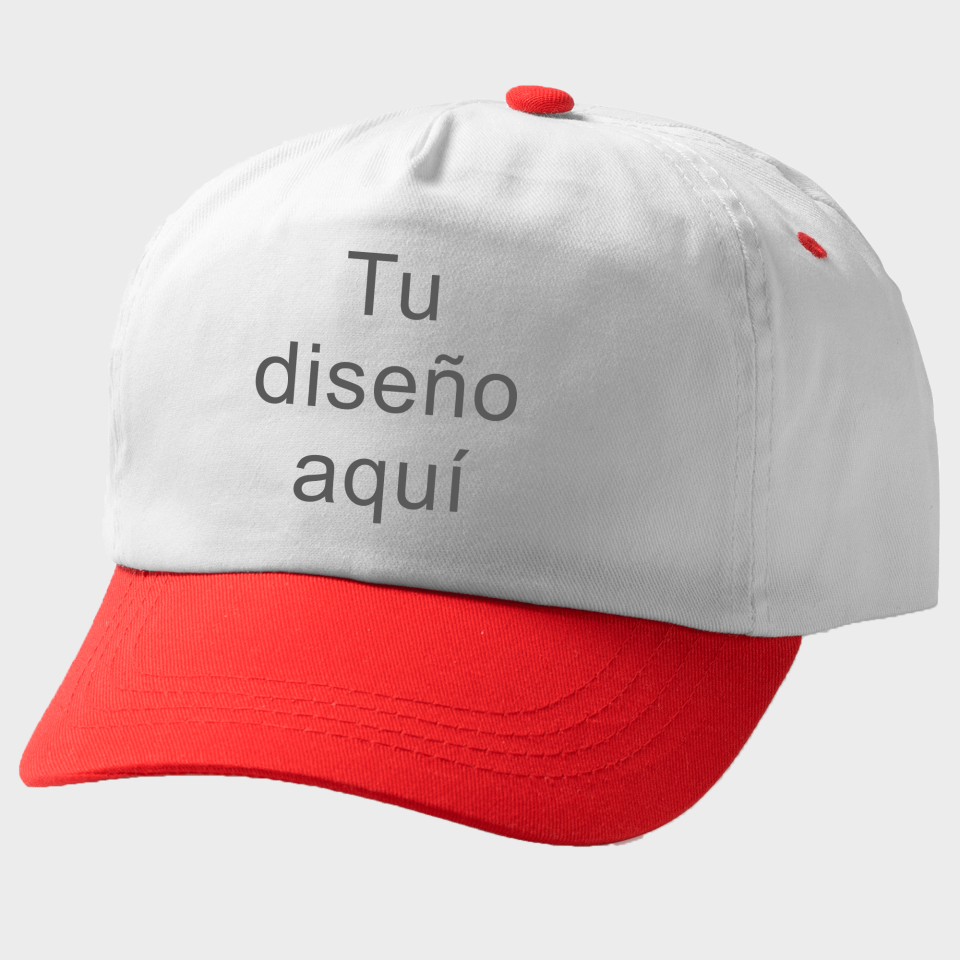 Gorra bicolor de 5 paneles personalizada