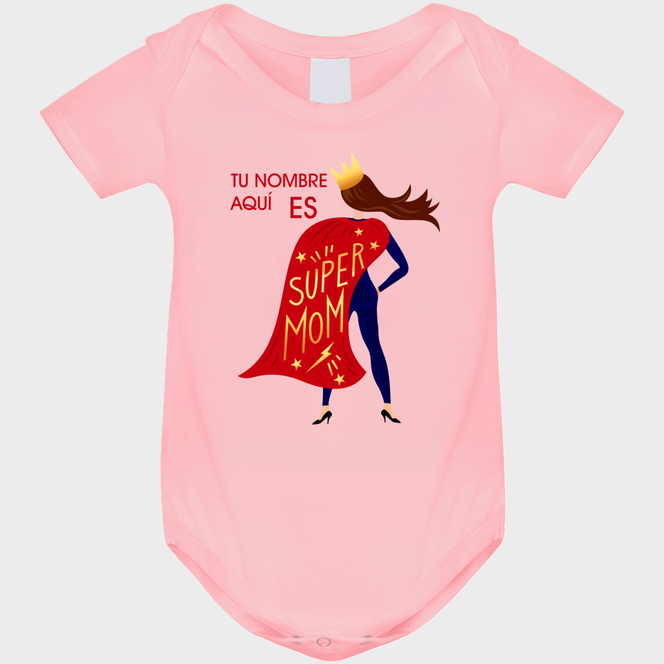 Body bebé para el día de la madre diseño Superheroína